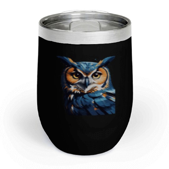 Owl graffiti street art cute Chill Wine Tumblers