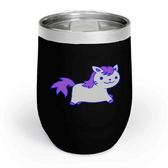 Little Pony Cat Face Little Small Horse Riding Fun Chill Wine Tumblers