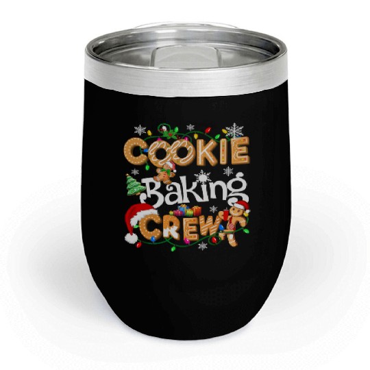 Cookie baking crew Cooking Lover Xmas Gingerbread Chill Wine Tumblers