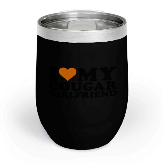 I Love Cougars Cougar Humor Valentine's Day 1WH2 Chill Wine Tumblers