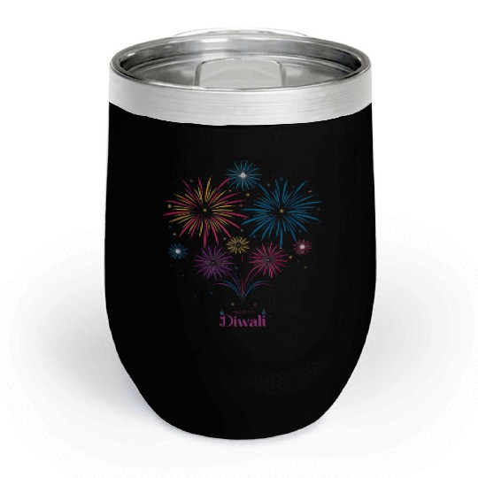 Joyous Fireworks for Diwali Festival Chill Wine Tumblers