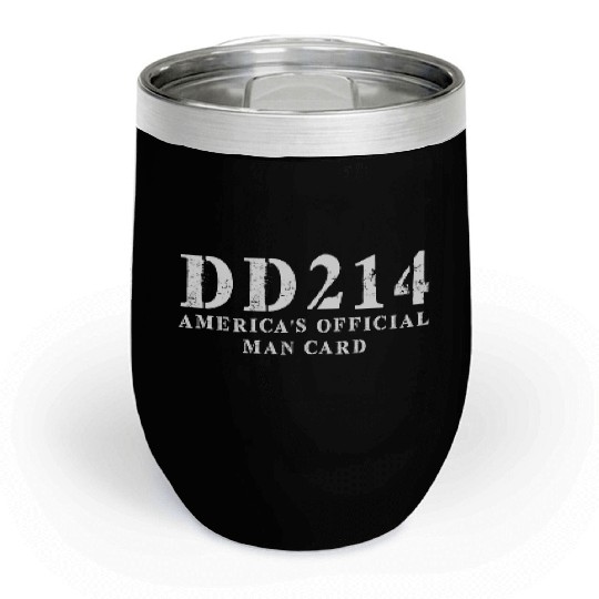DD214 America s Official Man Card Chill Wine Tumblers