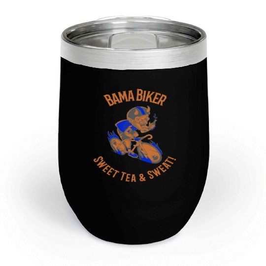 Bama Biker: Sweet Tea & Sweat! Albm Cycling Chill Wine Tumblers