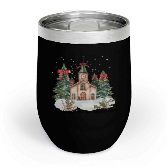 Oh Come Let Us Adore Him Funny Chrismas Jesus Chill Wine Tumblers