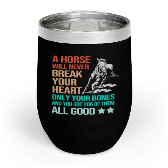 Funny Barrel Racing Cowgirl Horseback Riding Chill Wine Tumblers