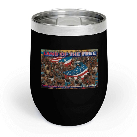 Land Of The Free Chill Wine Tumblers