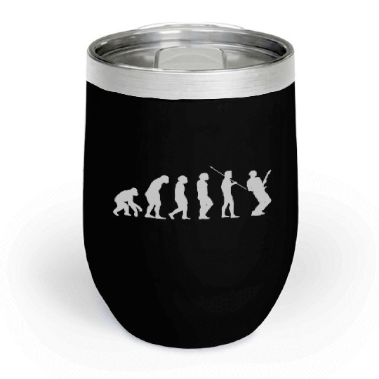 Guitar evolution guitar player musician Chill Wine Tumblers