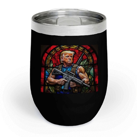 Trump the Commando Chill Wine Tumblers