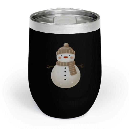 Snowman Christmas, Merry Christmas Chill Wine Tumblers