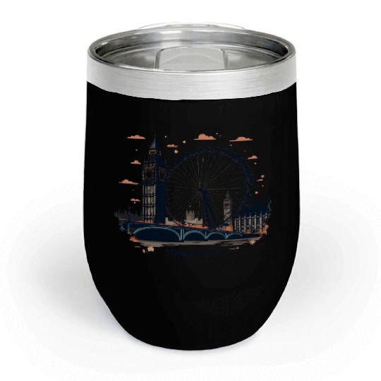 London Landmarks Time for Tea Chill Wine Tumblers