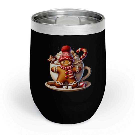 Gingerbread Christmas, Merry Christmas Chill Wine Tumblers