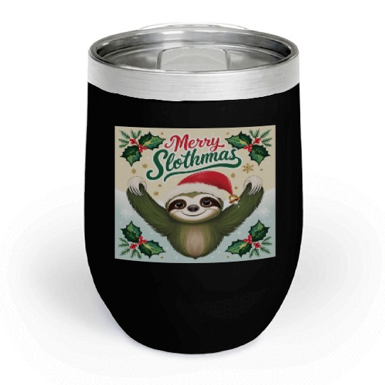 Merry Sloath christmas Chill Wine Tumblers
