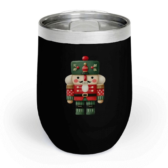 Merry Christmas, Christmas Retro Chill Wine Tumblers