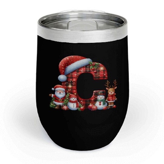 Merry Christmas, Christmas Retro Chill Wine Tumblers