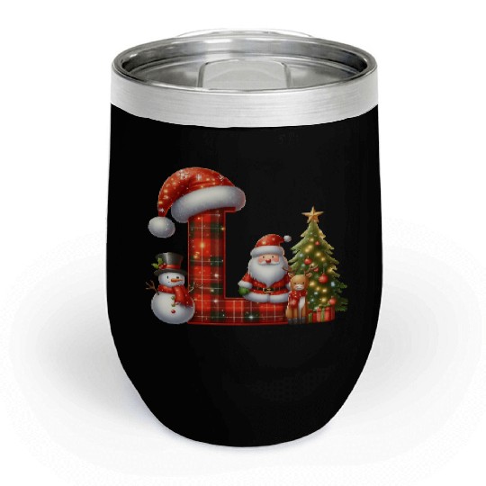 Merry Christmas, Christmas Retro Chill Wine Tumblers