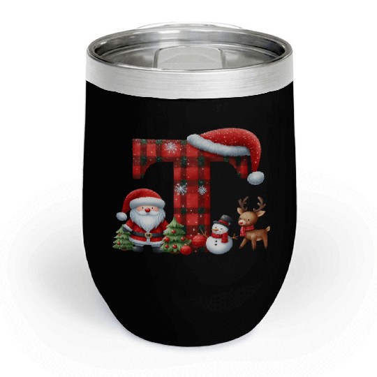 Merry Christmas, Christmas Retro Chill Wine Tumblers