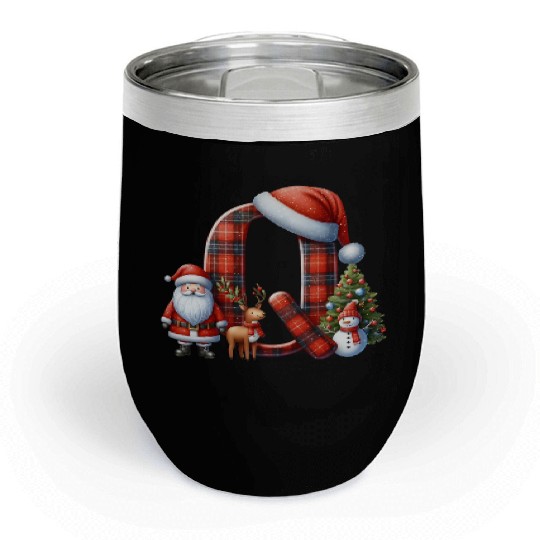 Merry Christmas, Christmas Retro Chill Wine Tumblers