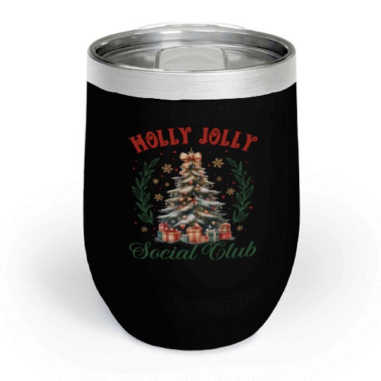 Holly Jolly Nutcracker, Merry Christmas Chill Wine Tumblers