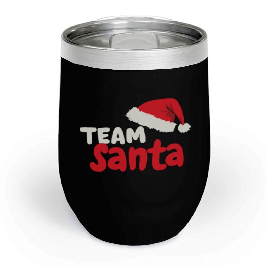 Team Santa Santa Claus Christmas Santa Claus Chill Wine Tumblers