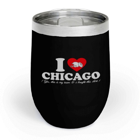 Groovy I Love CHICAGO Chill Wine Tumblers