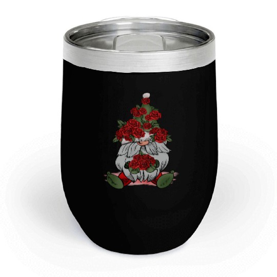 Gnomes Valentines Revelin, Valentines Retro Chill Wine Tumblers