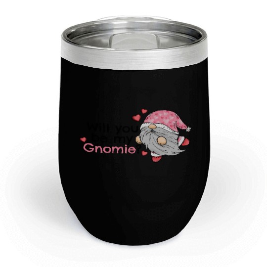 Gnomes Valentines Revelin, Valentines Retro Chill Wine Tumblers
