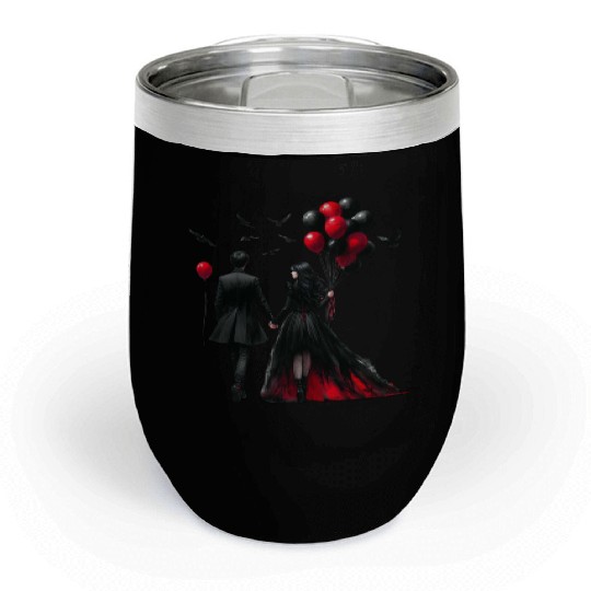 Black Gnomes Valentines Day Chill Wine Tumblers