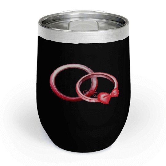 Valentines Retro, Valentine Day Chill Wine Tumblers