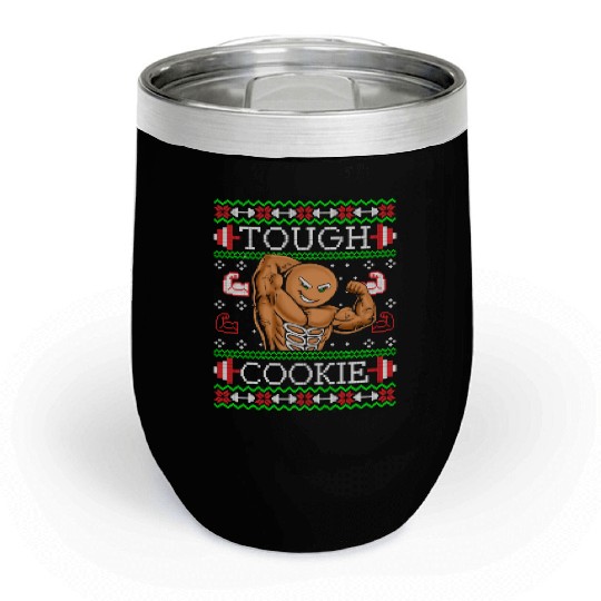 Gingerbread Man Funny Christmas Workout Gym Ugly Chill Wine Tumblers