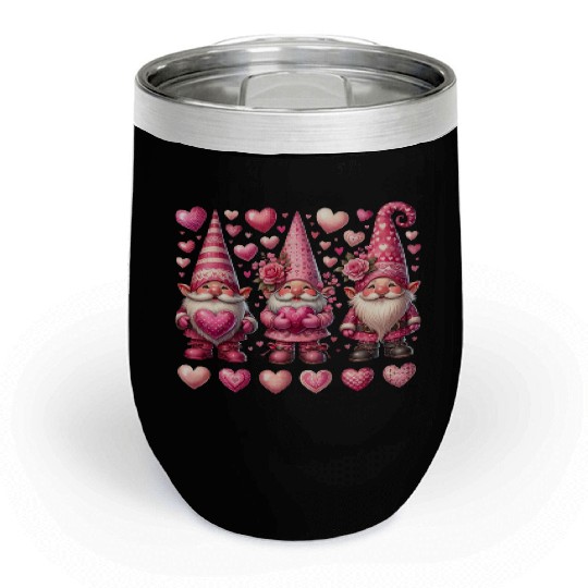 Valentines Gnomes Chill Wine Tumblers