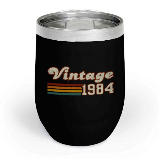 41st Birthday Gift - Vintage 1984 Chill Wine Tumblers