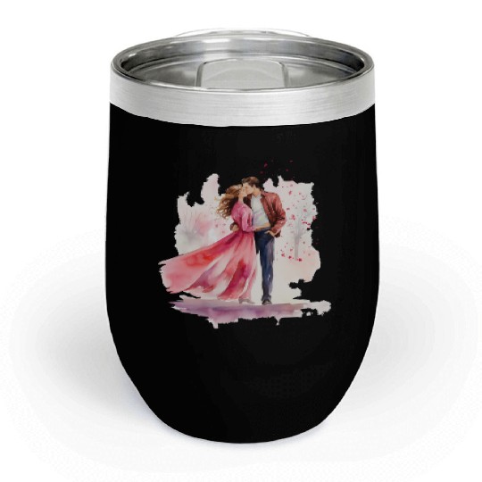 Valentines Day, Valentine Retro Chill Wine Tumblers