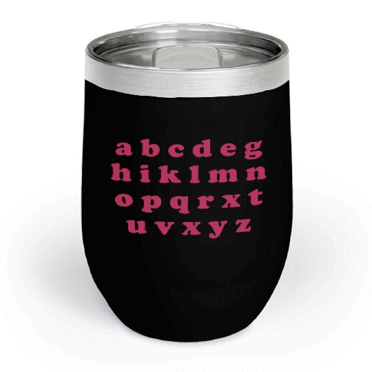 Alphabet Valentine Sublimation Chill Wine Tumblers