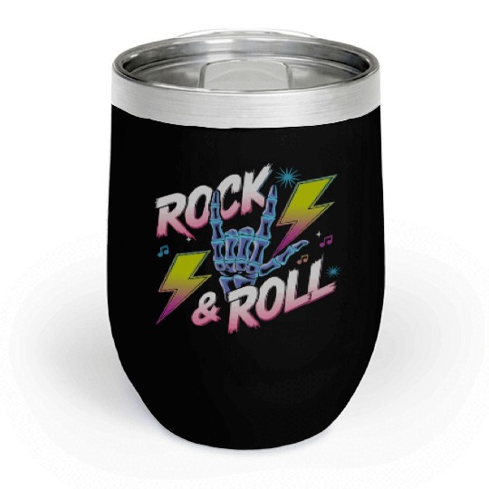 Skeleton Guitar Player Bones Guitarist Musician Chill Wine Tumblers