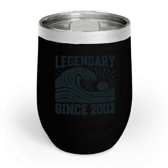 Legendary Since 2002 Birthday Vibes Chill Wine Tumblers