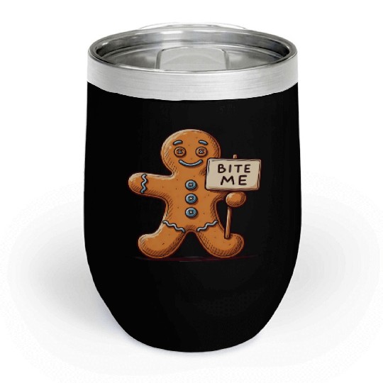 Sassy Gingerbread Man Chill Wine Tumblers