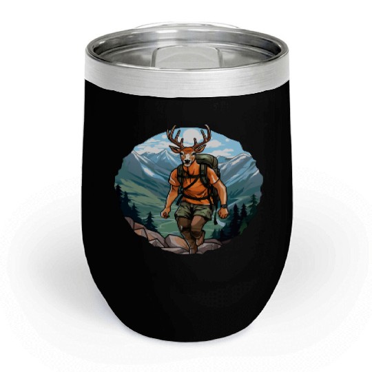 Deer hiking / mountaineering deer Chill Wine Tumblers