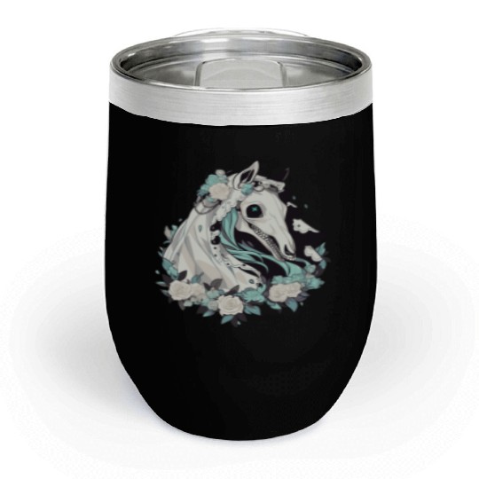 Kimo-Kawaii (Creepy-Cute) Mari Lwyd #2 Chill Wine Tumblers