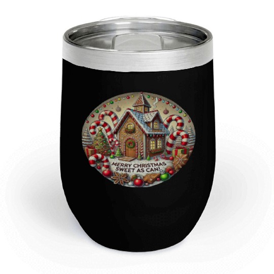 Gingerbread House Christmas Delight Chill Wine Tumblers