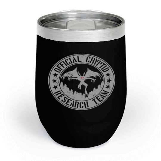 Official Cryptid Research Team | Cryptids Mothman Chill Wine Tumblers