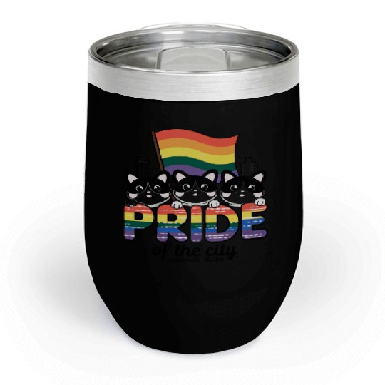 Pride of Jacksonville City Florida USA Rainbow Fla Chill Wine Tumblers