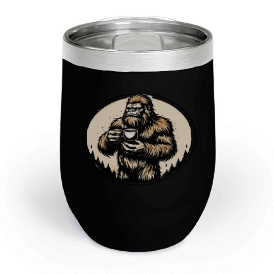 dark wild coffee wild man monkey Chewbacca Beard Chill Wine Tumblers