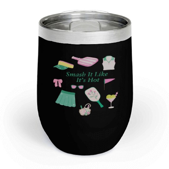 Padel Club Doodles Paddle Tennis Chill Wine Tumblers