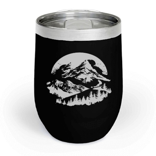 Snowboarding Drawing Chill Wine Tumblers
