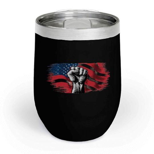 Martin Luther King Day Fight for the poeple Chill Wine Tumblers