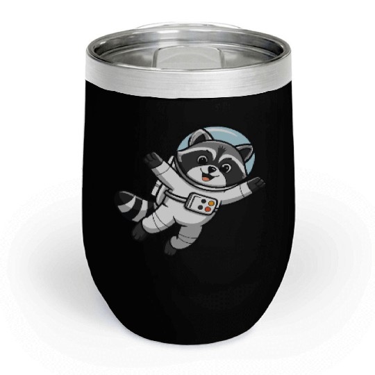Astro Racoon for Kids Astronaut Chill Wine Tumblers