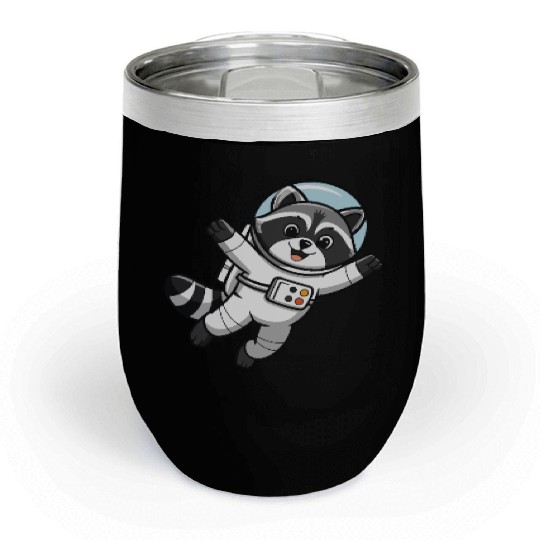 Astro Racoon for Kids Astronaut Chill Wine Tumblers