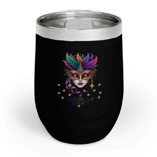 Madri Gras , mardi gras new orleans Chill Wine Tumblers
