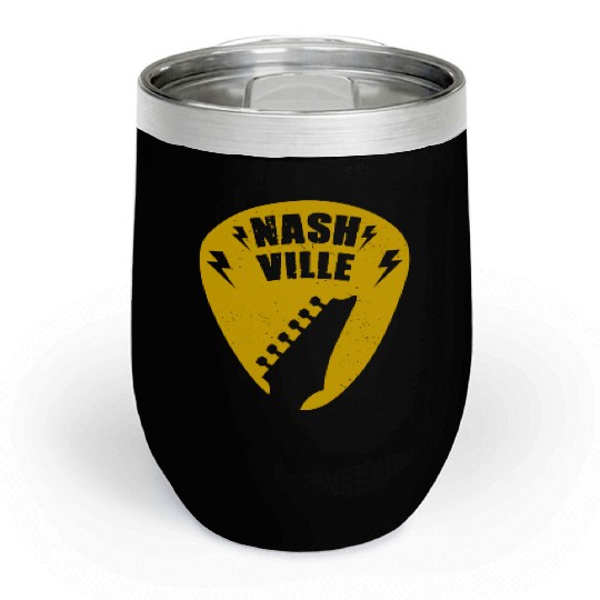 Nashville Music City Guitar Pick Chill Wine Tumblers