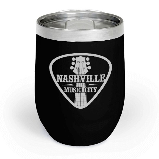 Nashville Music City Guitar Pick Chill Wine Tumblers